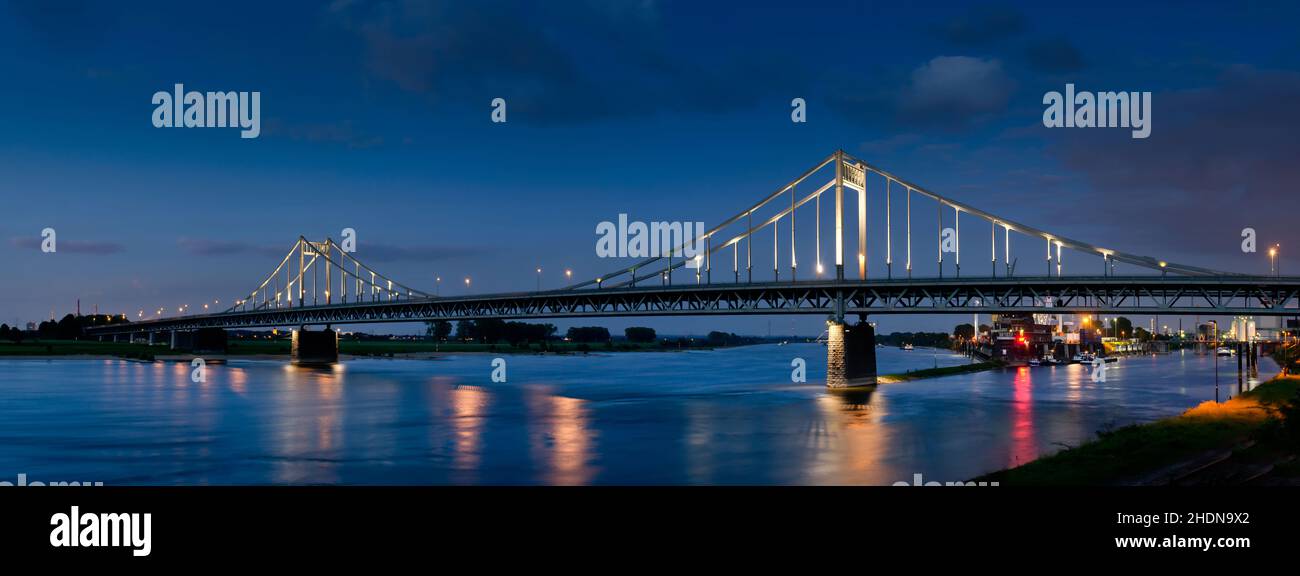 rheinbrücke, krefeld uerdinger bridge, rheinbrückes, krefeld-uerdinger bridges Stock Photo