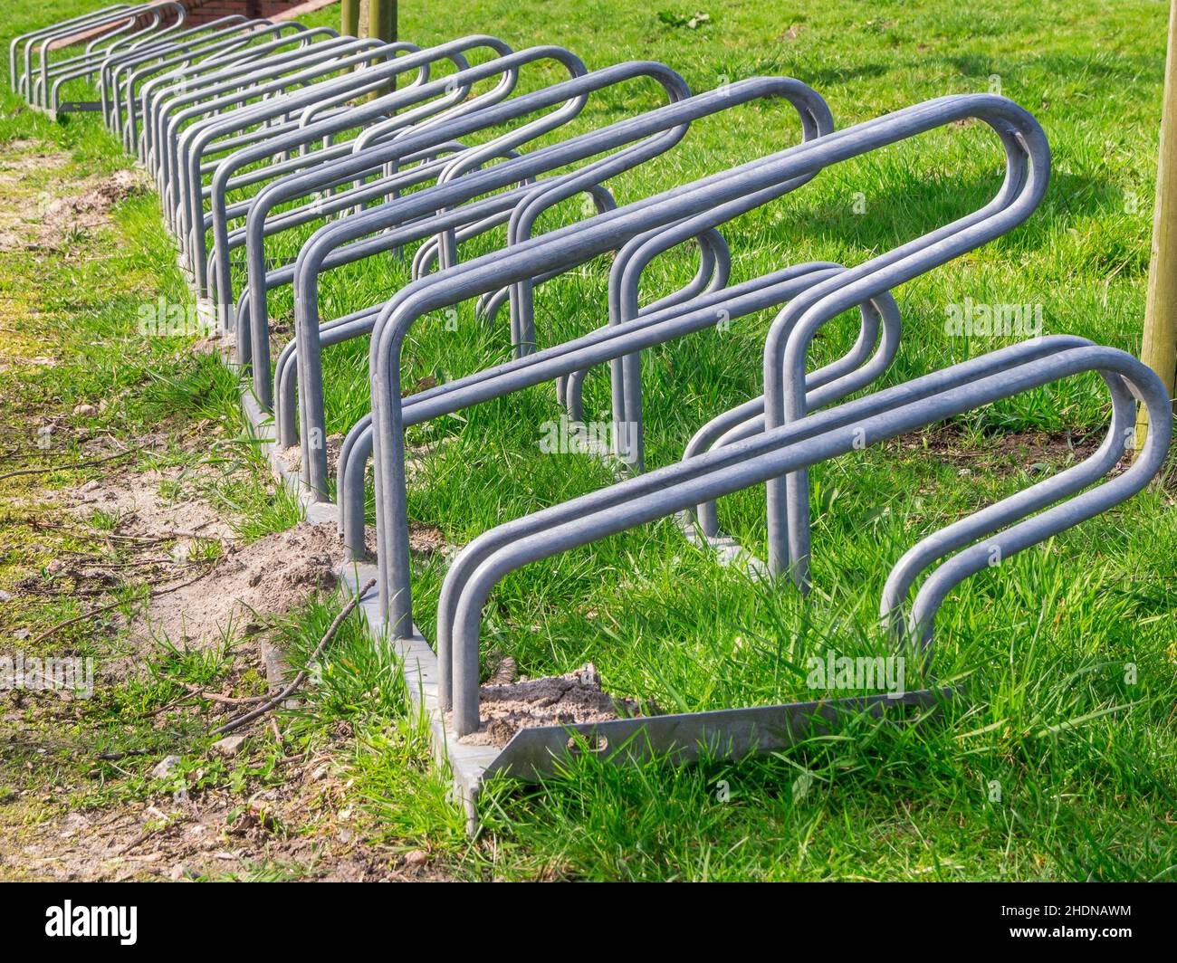 bicycle rack, bicycle racks Stock Photo Alamy