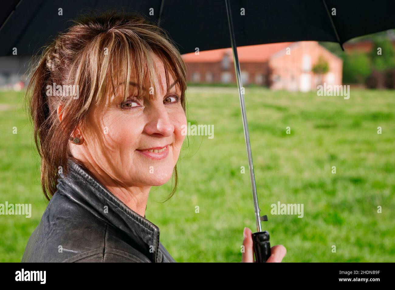 Mature woman long hair walks hi-res stock photography and images - Alamy