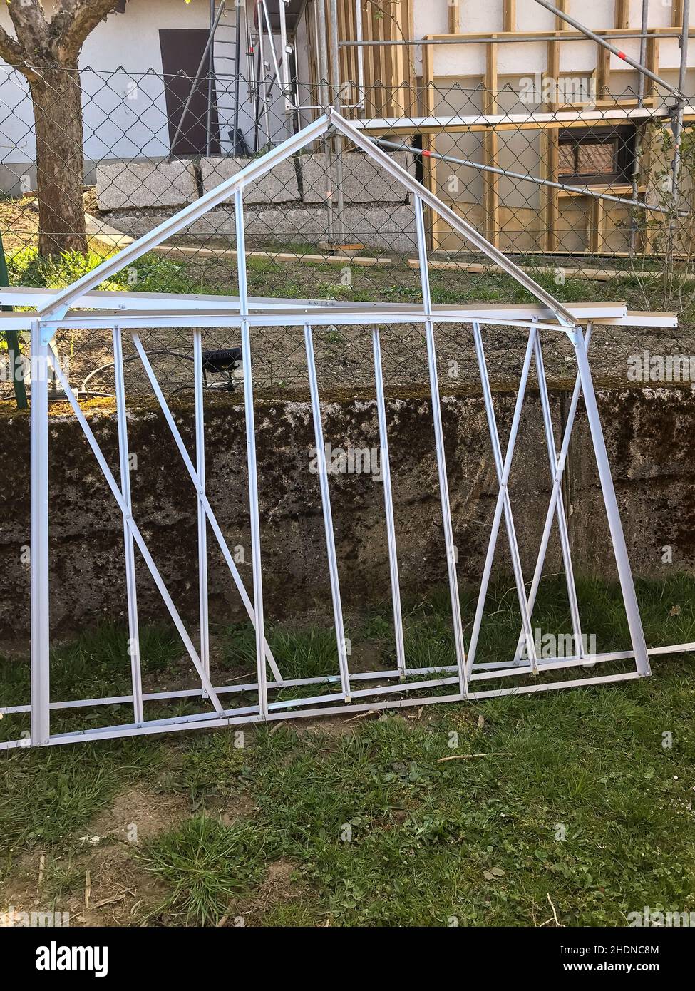 greenhouse, metal frame, greenhouses Stock Photo Alamy