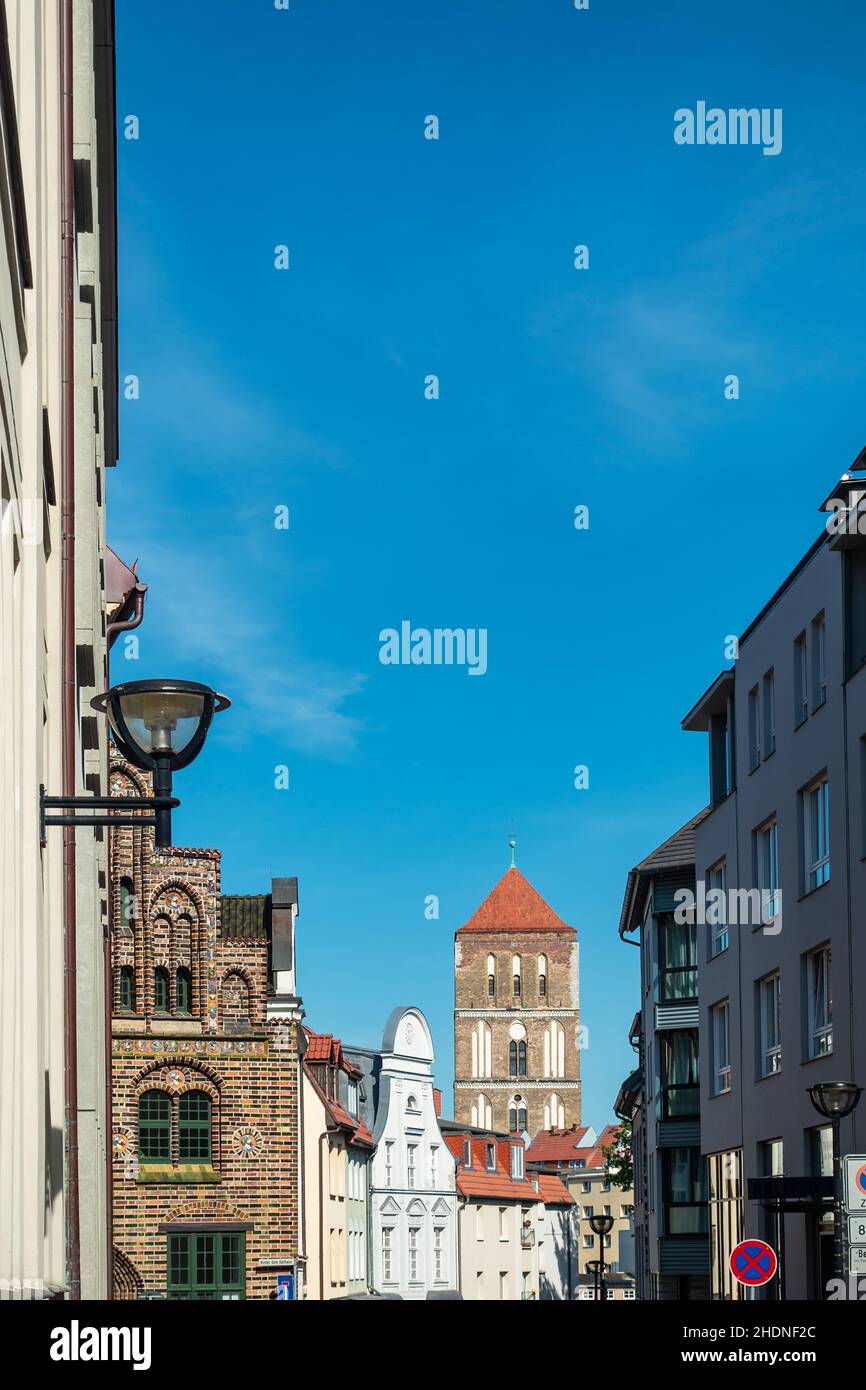 old town, rostock, old towns, rostocks Stock Photo - Alamy