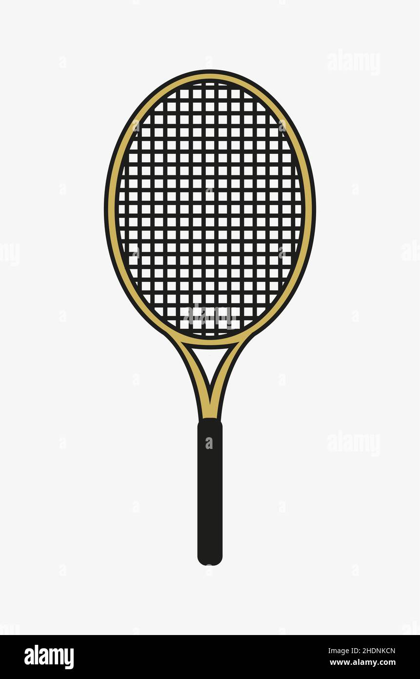 Outline vector illustration of a tennis racket Stock Vector Image & Art Alamy