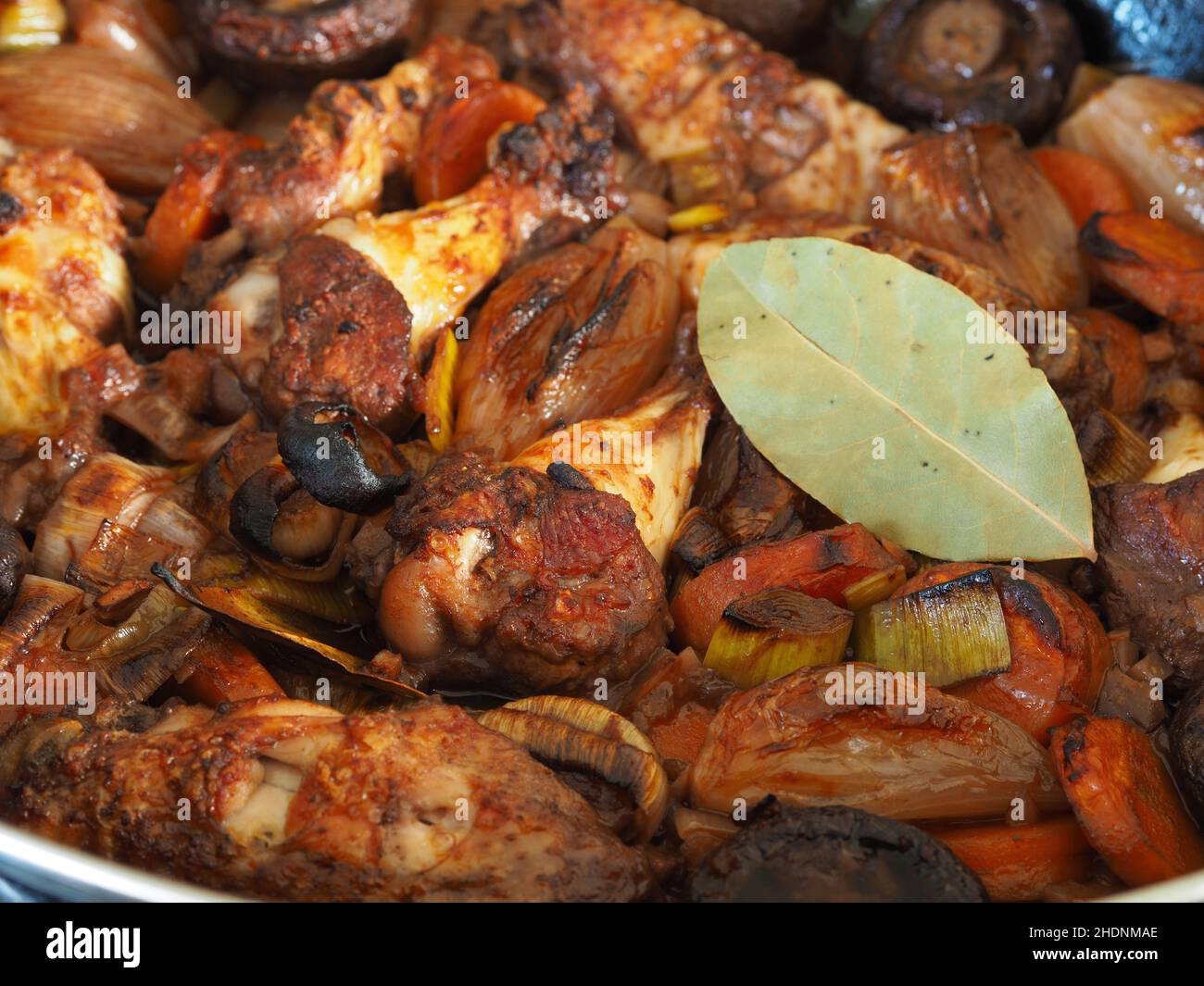 stew, grilled meat, coq au vin, stews, grilled meats Stock Photo Alamy
