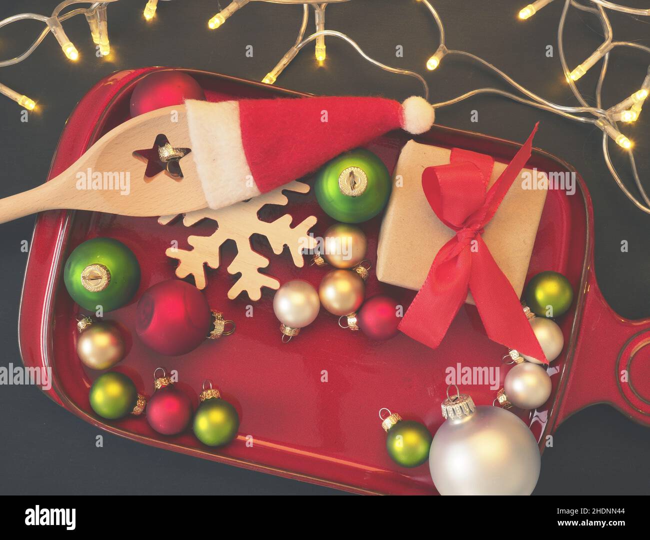 christmas decoration, platter, christmas decorations, platters Stock