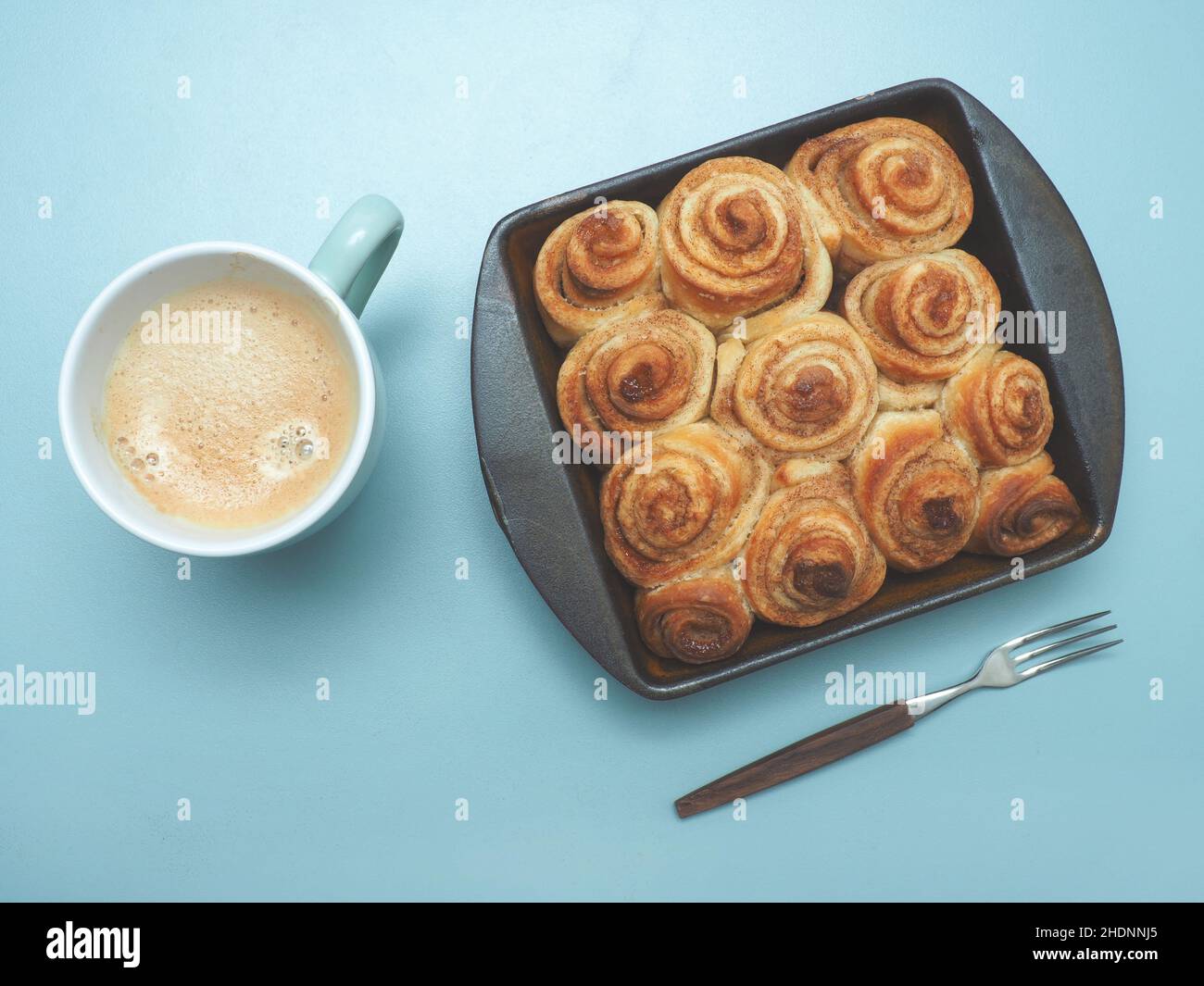 cinnamon bun, coffee time, cinnamon buns Stock Photo Alamy