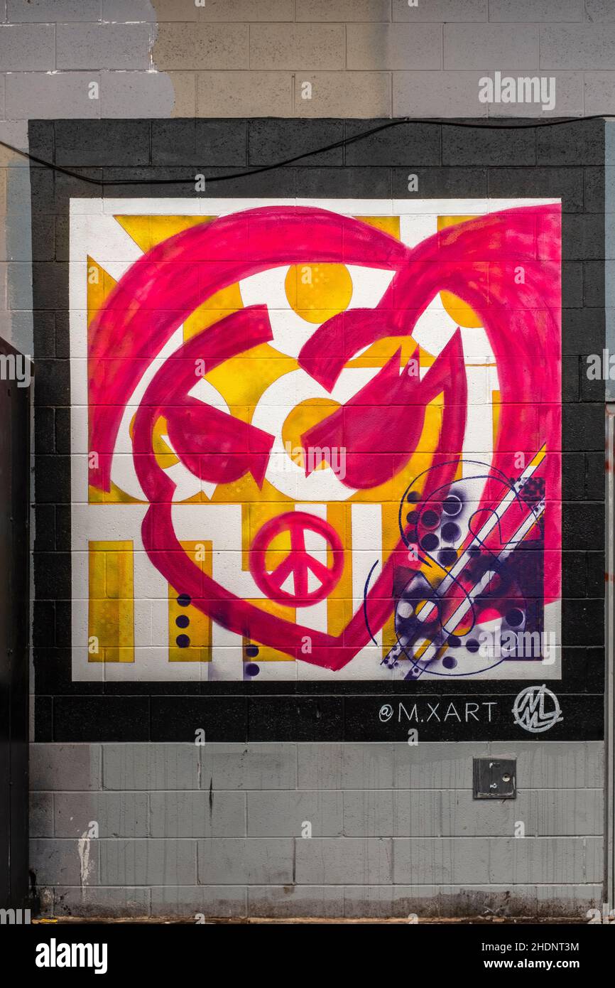 wall art in Albuquerque alleyway, New Mexico Stock Photo Alamy