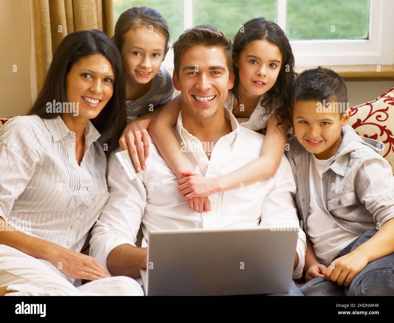 family, online shopping, families, online shops, onlineshop Stock Photo
