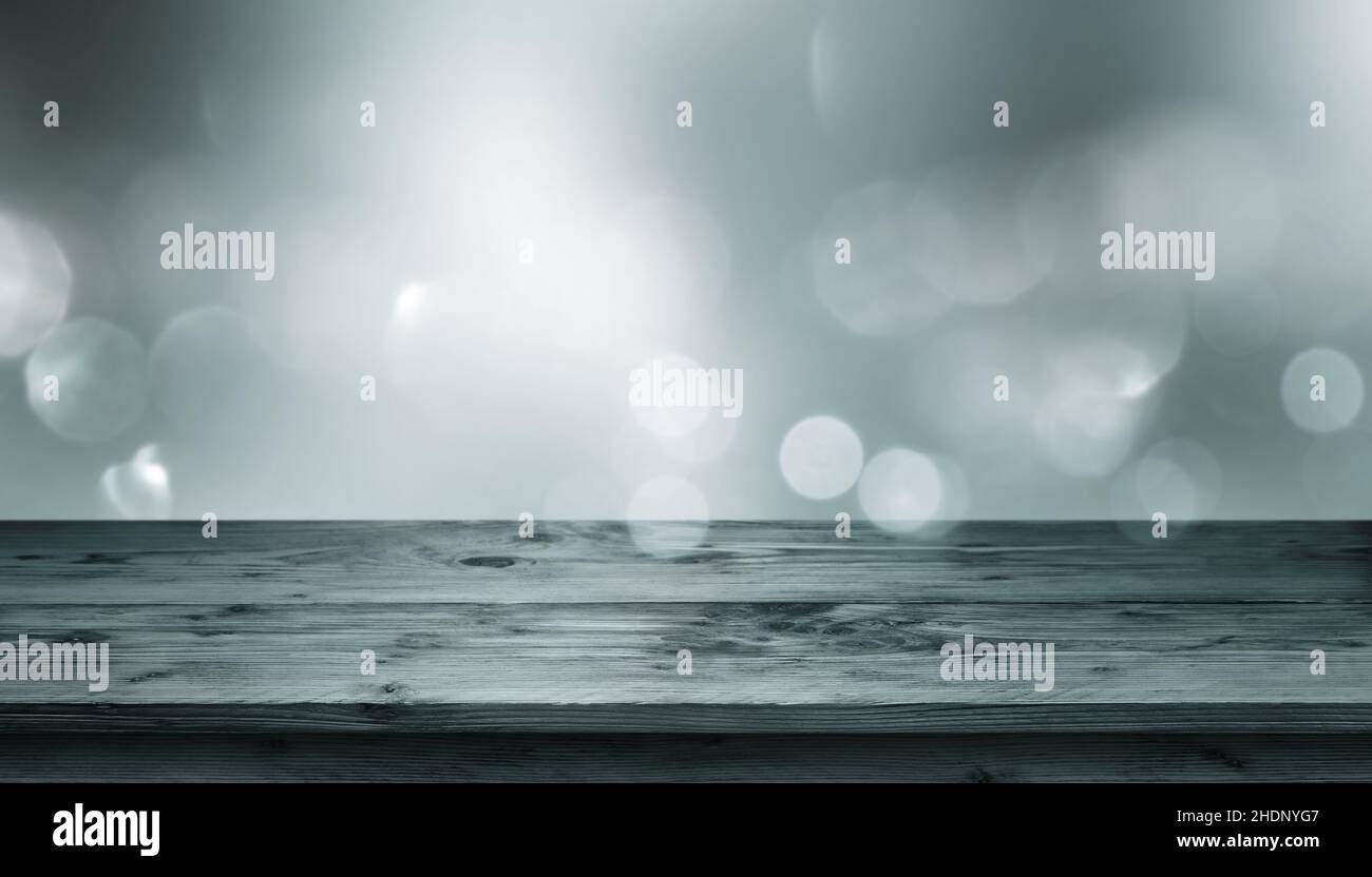 wooden table, storm, rain, wooden tables, storms, raining Stock Photo