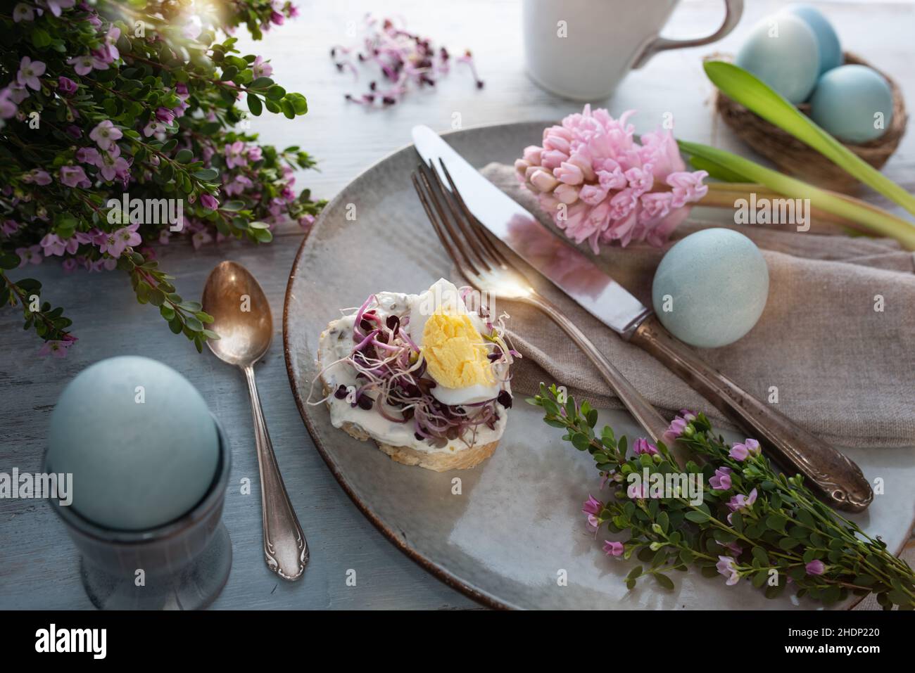 easter, breakfast, table cover, easters, breakfasts, table covers Stock Photo