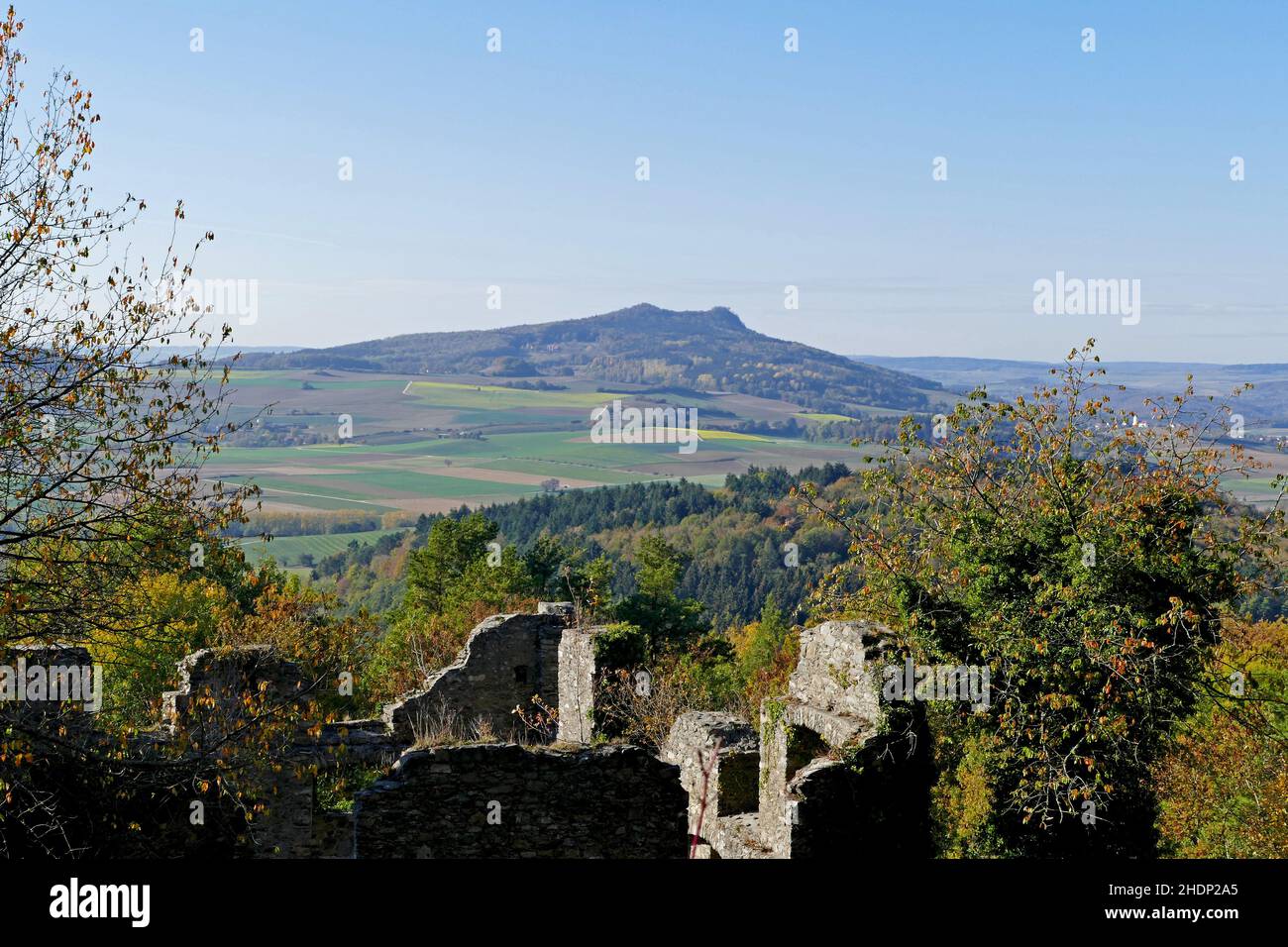 view, hegau, hohentwiel fortress ruins, views, hegaus Stock Photo