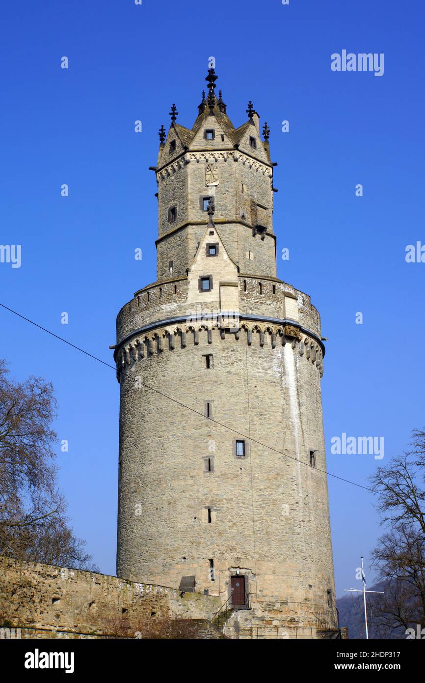 defense tower, andernach, Round Tower, defense towers Stock Photo Alamy