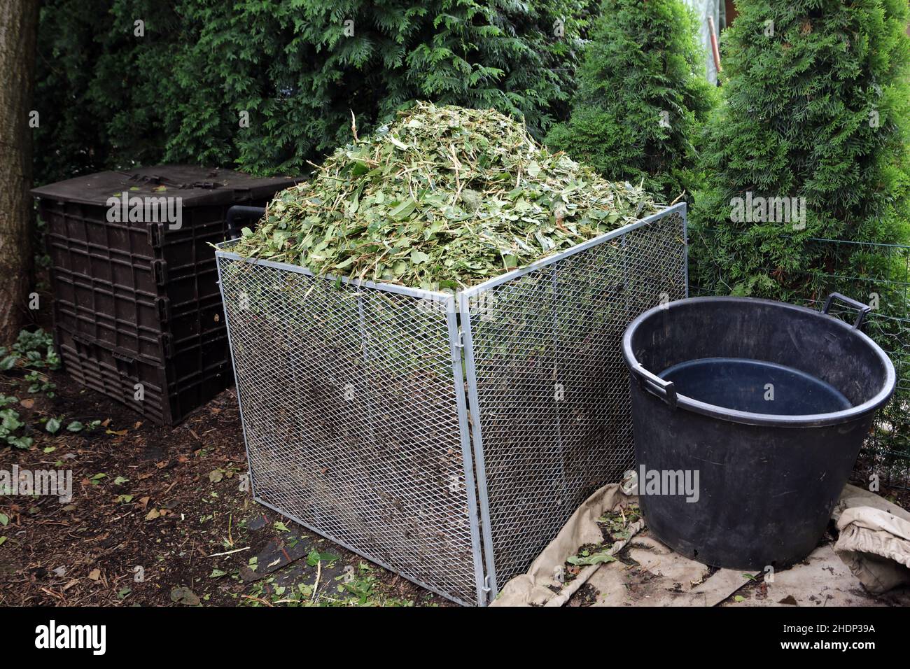 compost heap, compost heaps Stock Photo Alamy