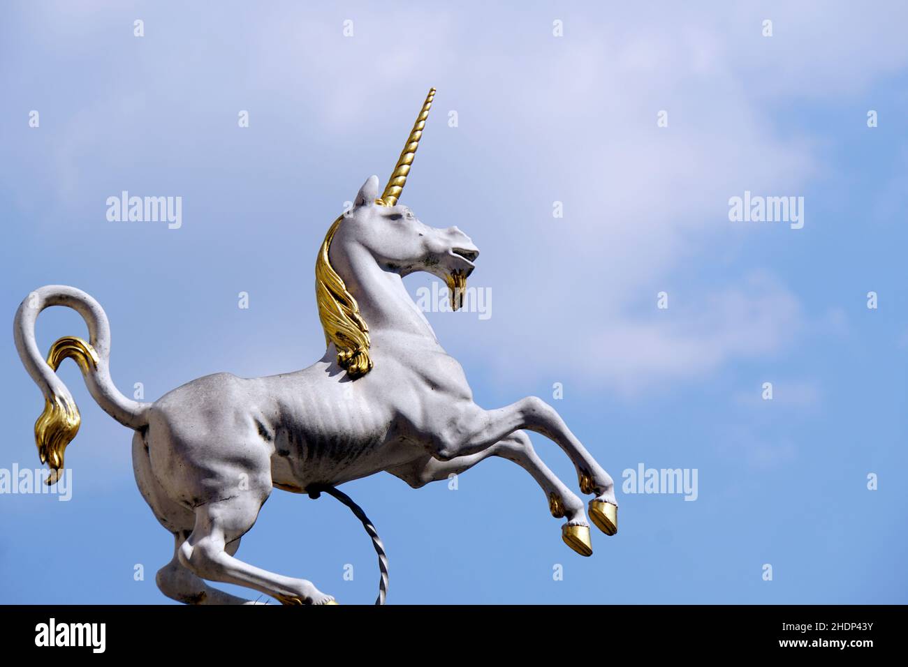 kitsch, sculpture, unicorn, kitschs, trashy, sculptures, unicorns Stock Photo