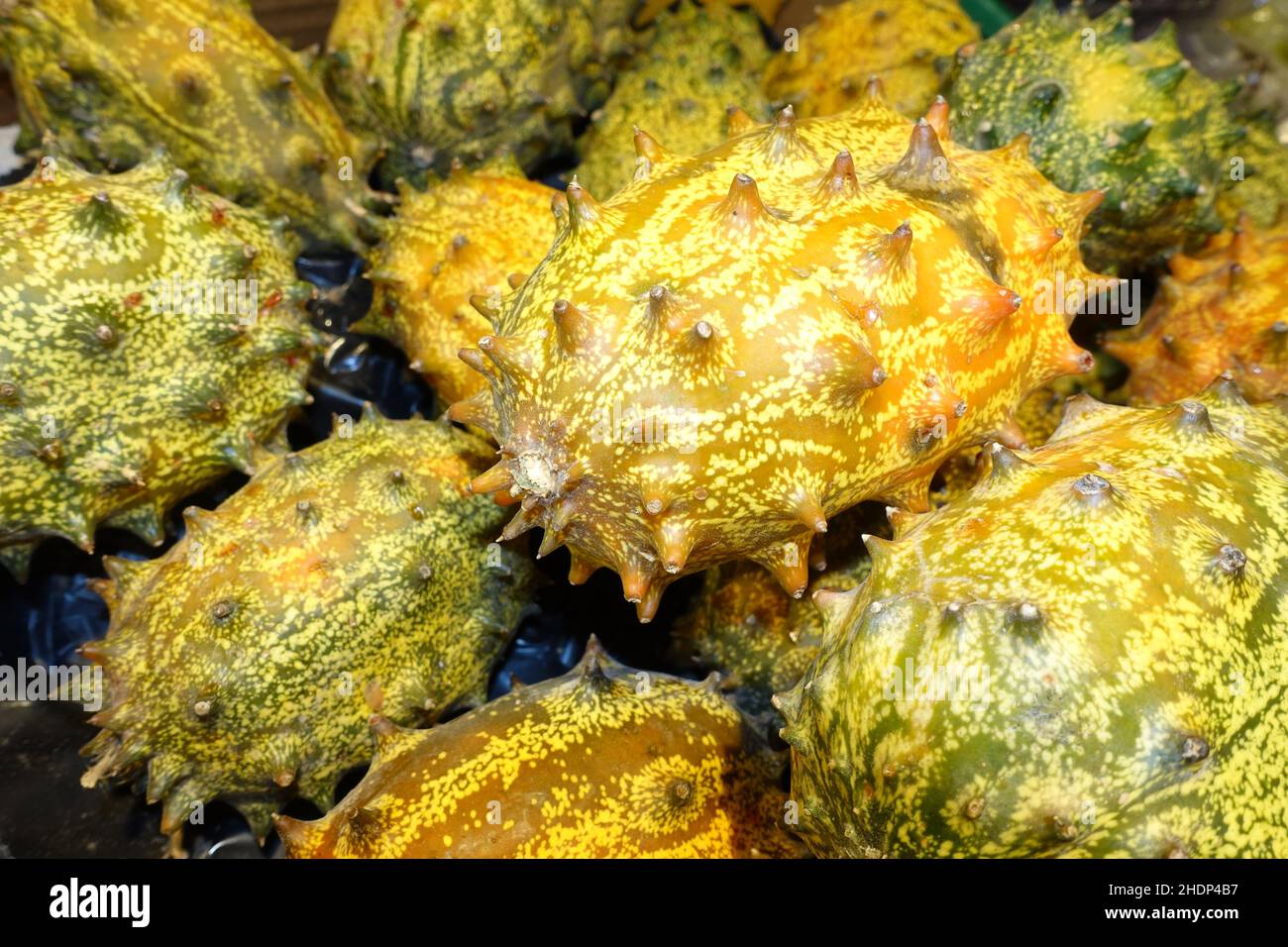 horned melon, horn cucumber, horned melons Stock Photo Alamy
