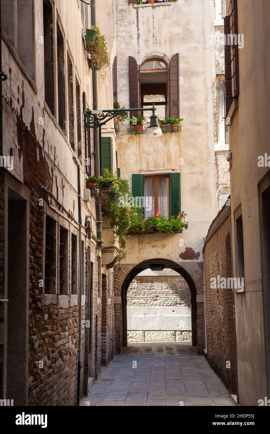 alley, italy, venice, alleys, italies, venices Stock Photo