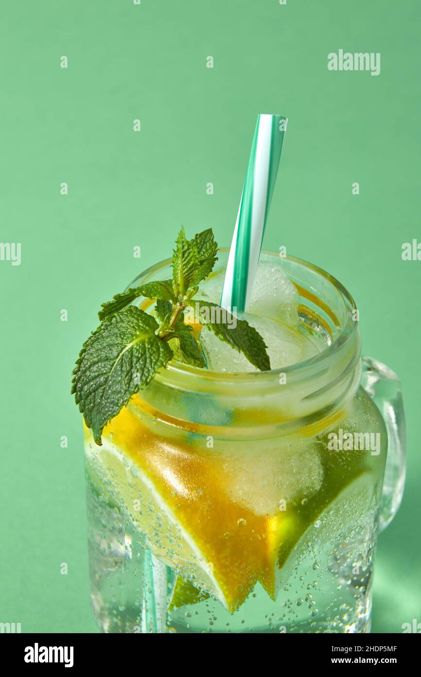 iced, lemon water, iceds, lemon waters Stock Photo Alamy