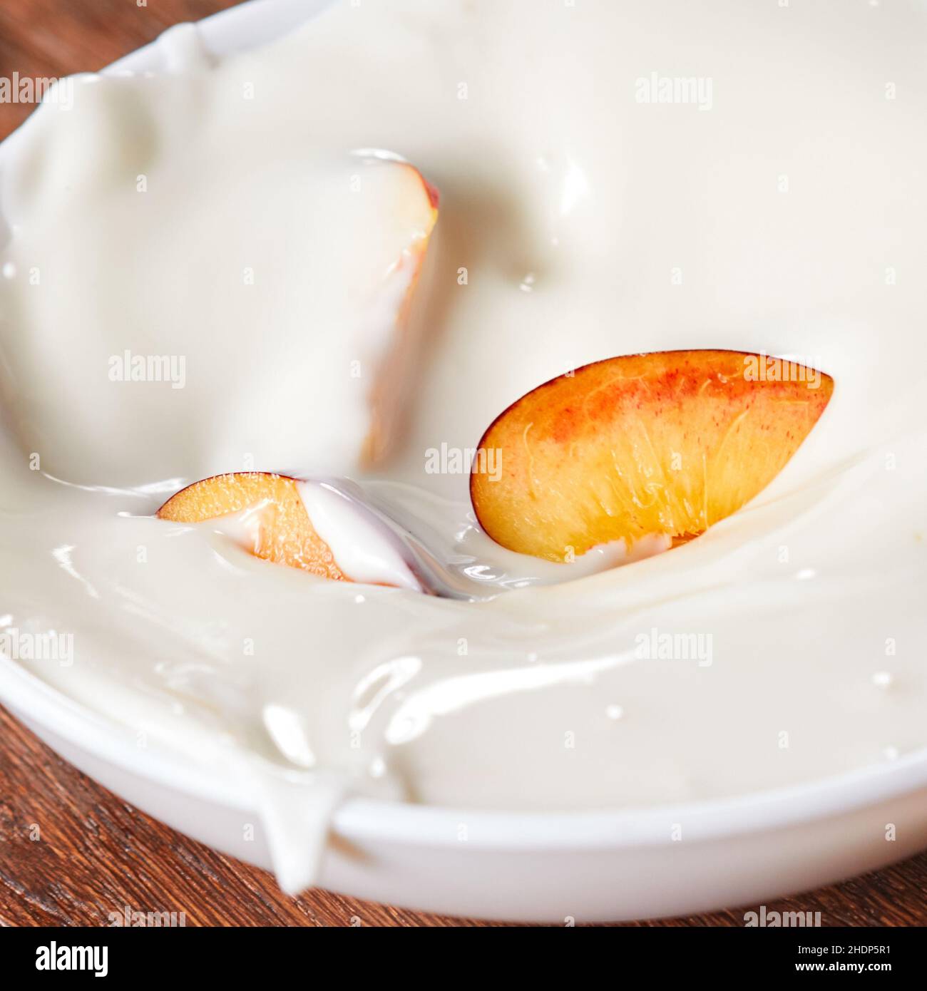 milk, peach, breakfast, milks, peachs, breakfasts Stock Photo