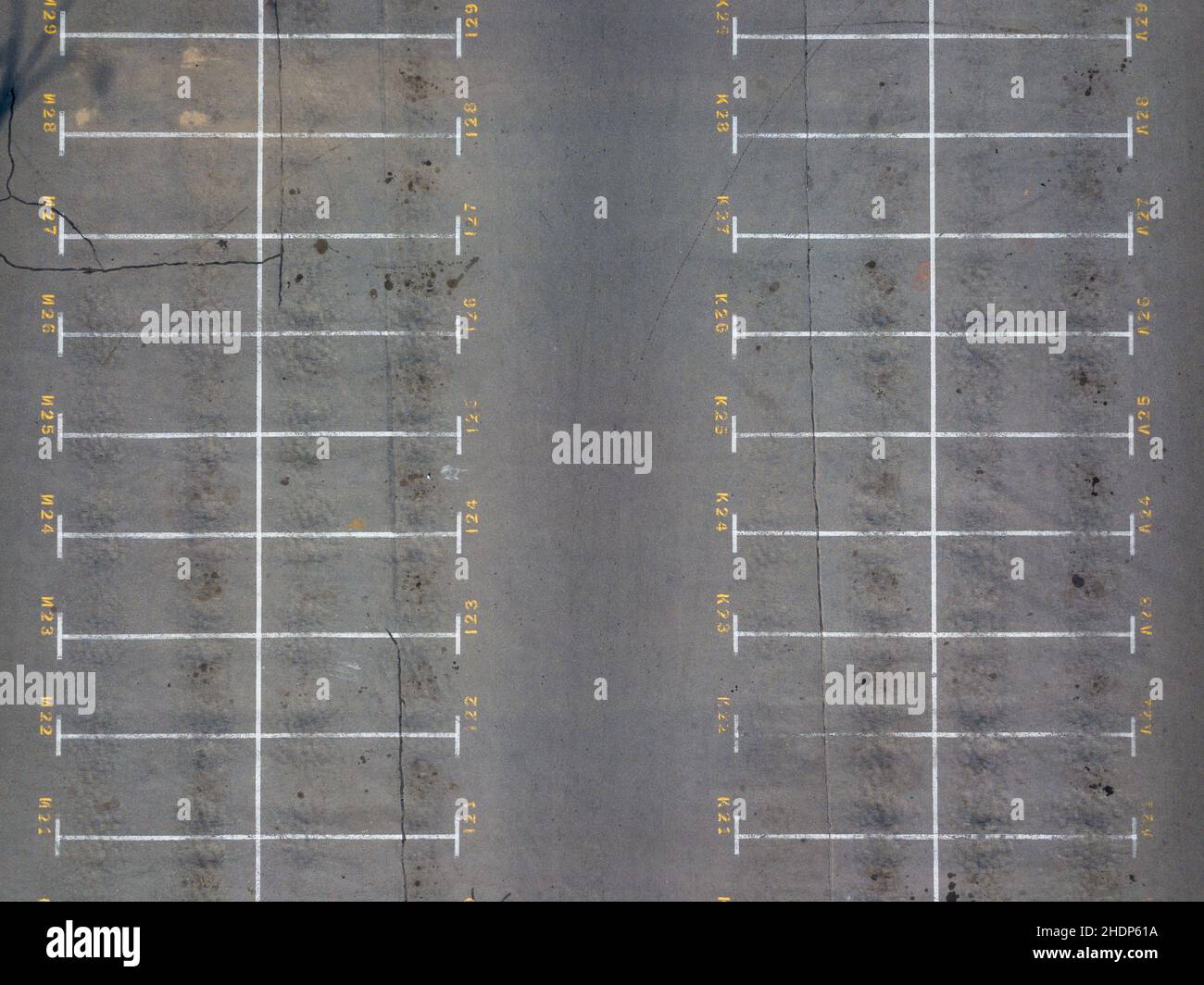 empty, parking lot, numbering, empties, car park, car-park, carpark, numberings, numeration Stock Photo