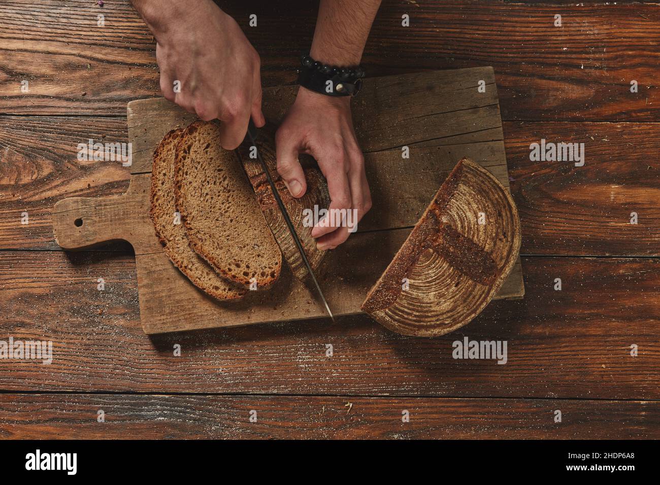 bread, cutting, crust, breads, crusts Stock Photo Alamy
