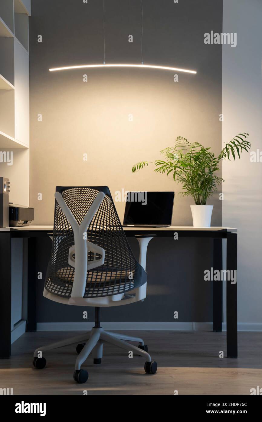 modern, workplace, ceiling light, moderns, workplaces, workstation