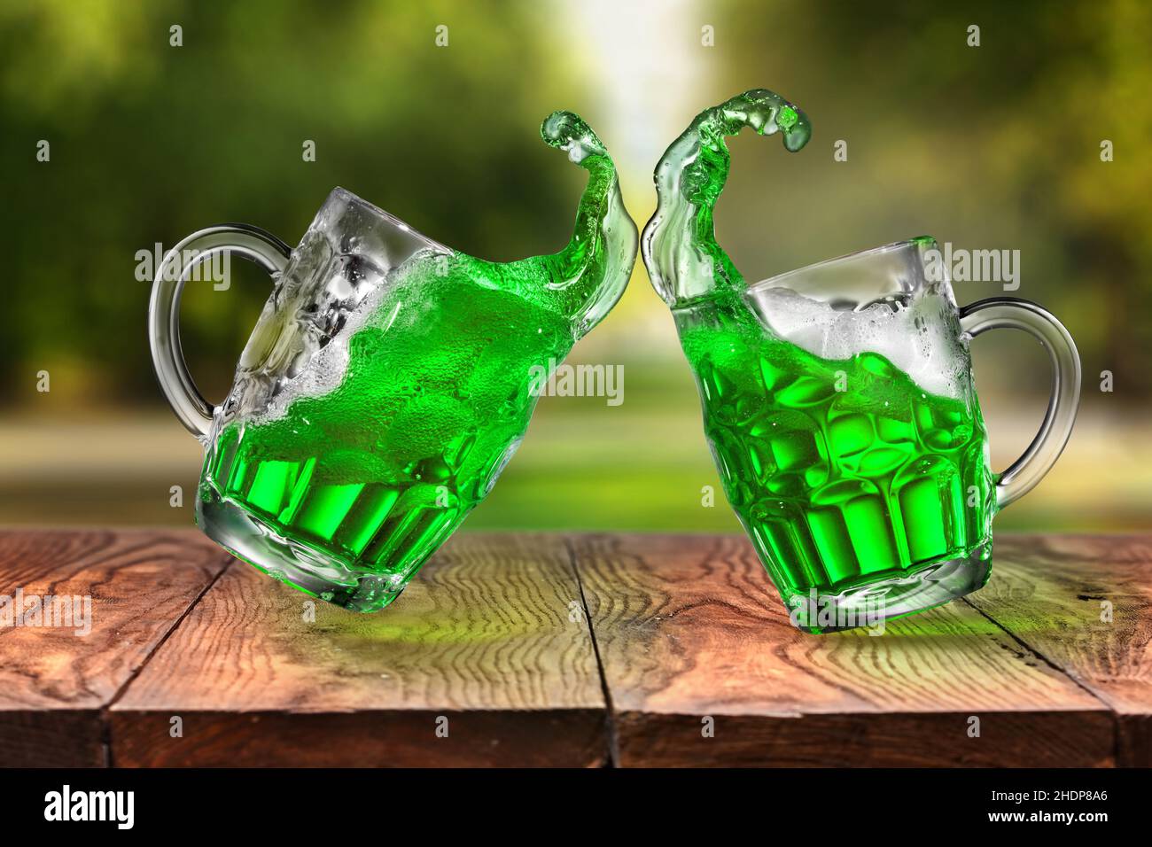 beer, green, toast, beers, greens, toasts Stock Photo