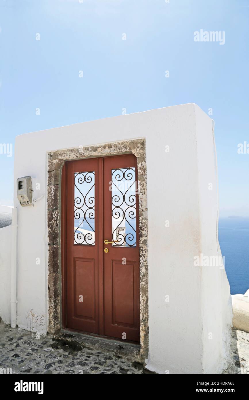 door, santorini, doors, santorinis Stock Photo