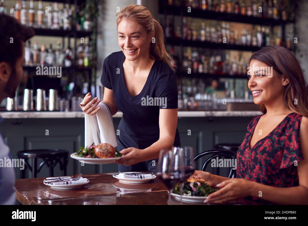 restaurant, serve, waitress, restaurants, serves Stock Photo Alamy