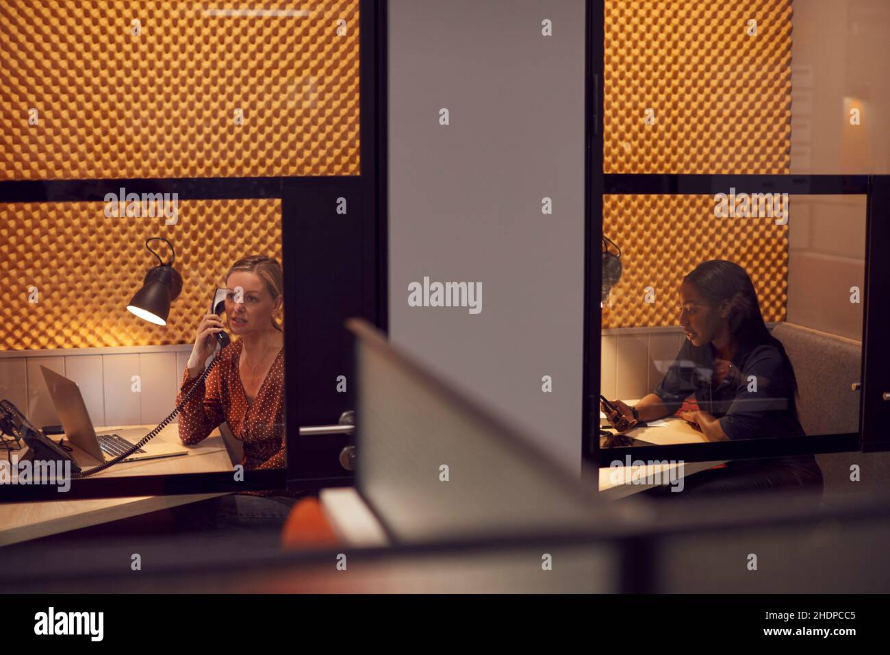 office, on the phone, workplace, offices, on the phones, workplaces, workstation Stock Photo