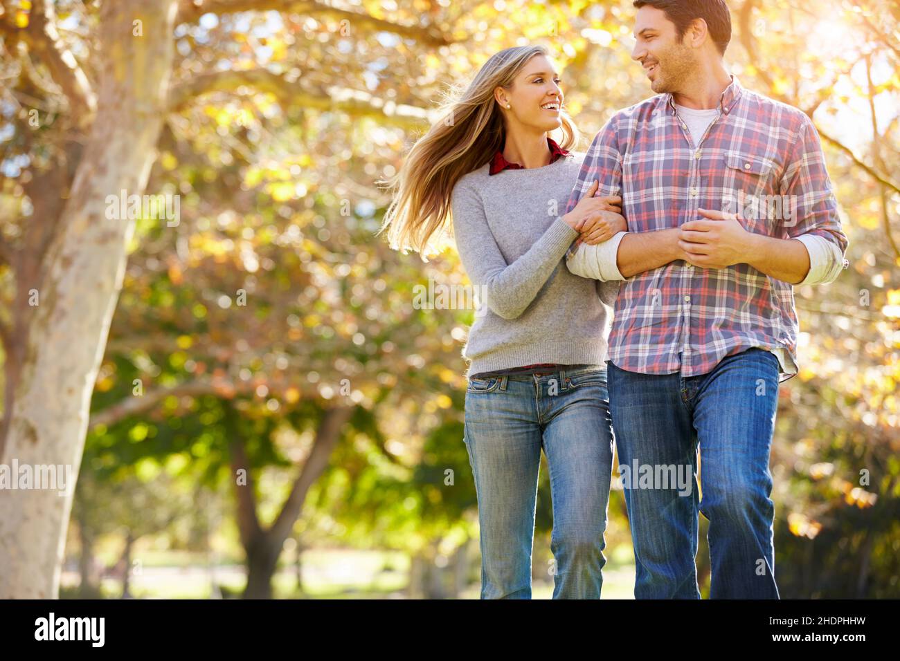couple, park, walk, pairs, parks, walks Stock Photo