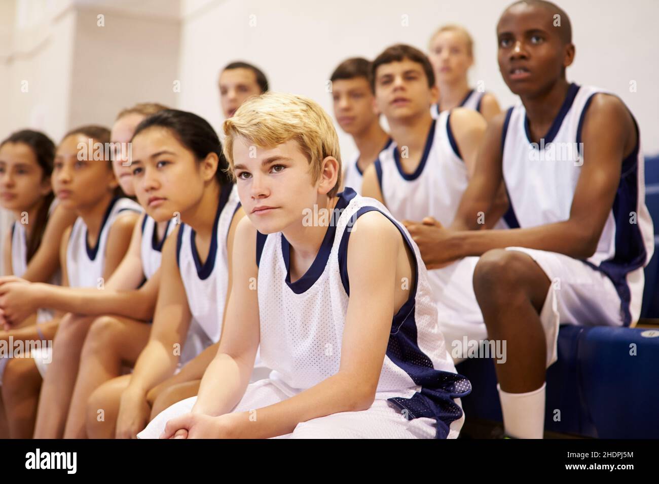 team, school sport, bench, teams, schools Stock Photo