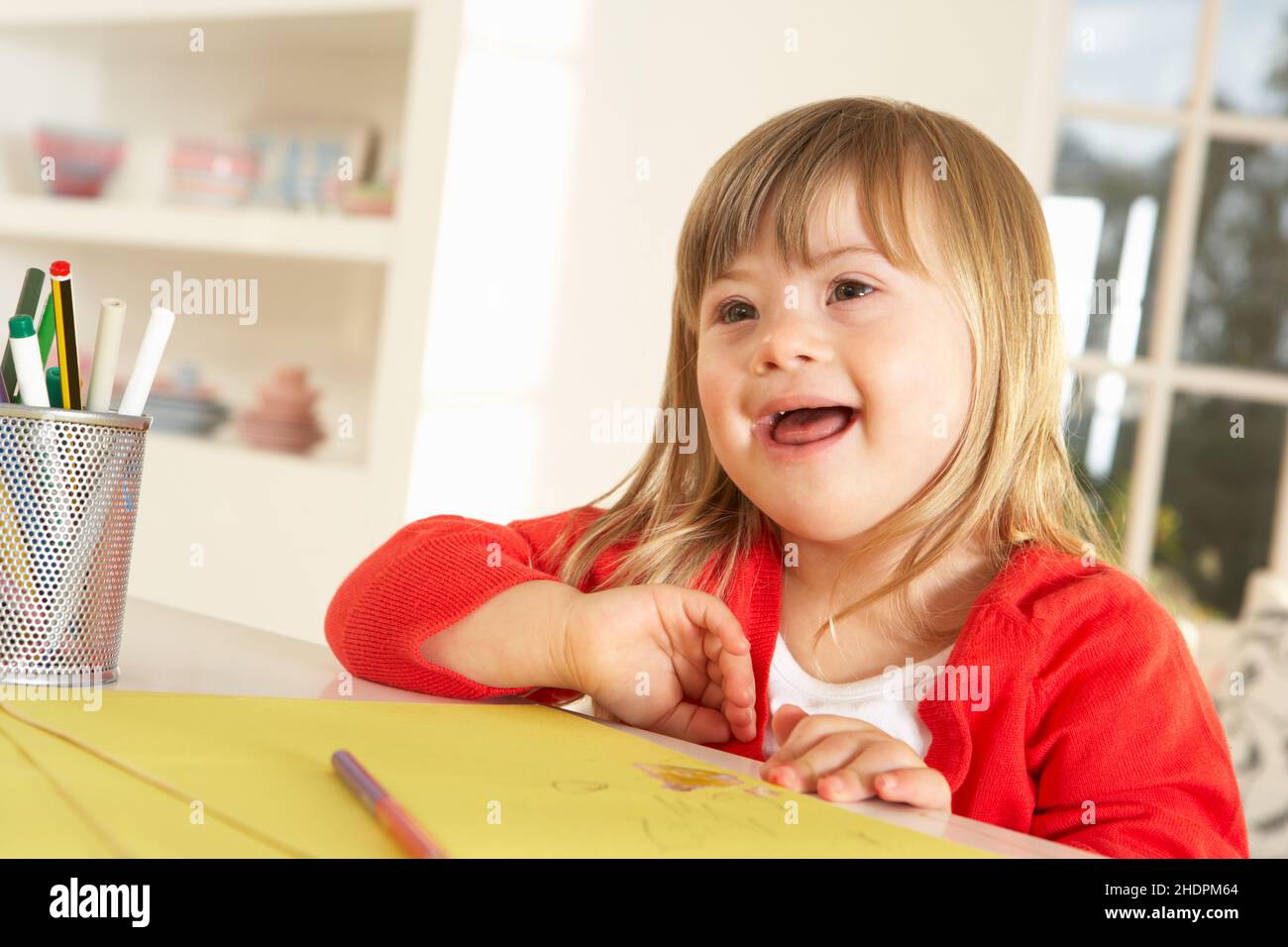 girl, disability, Down syndrome, girls, disabilities Stock Photo Alamy