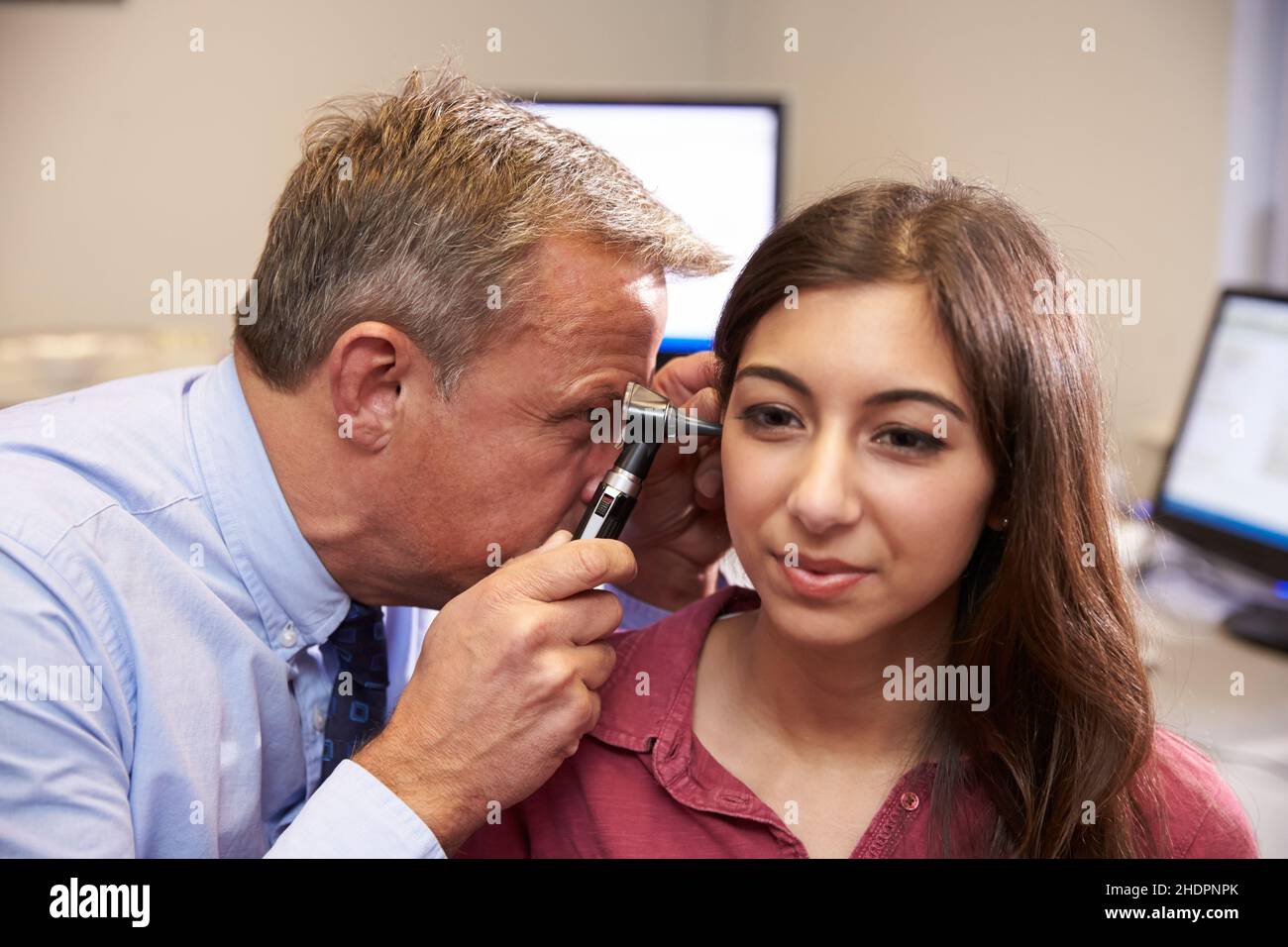 examination, patient, ear specialist, procedure, patients Stock Photo