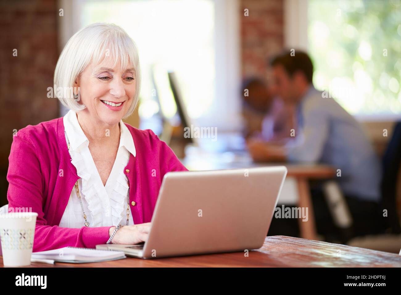 woman, senior, office & workplace, laptop, female, ladies, lady, women, elderly, old, seniors