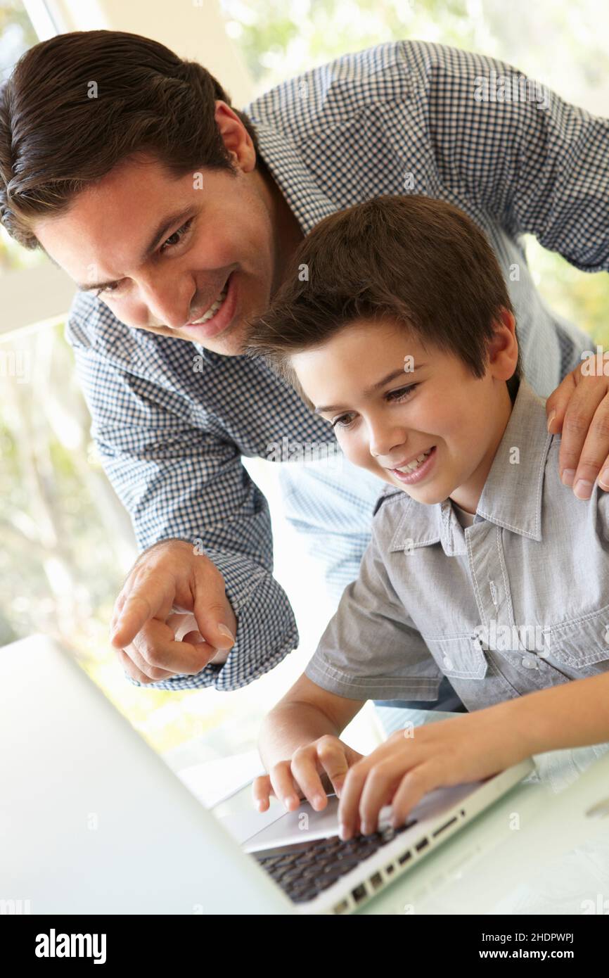 father, laptop, son, homework, dad, fathers, computer, computers