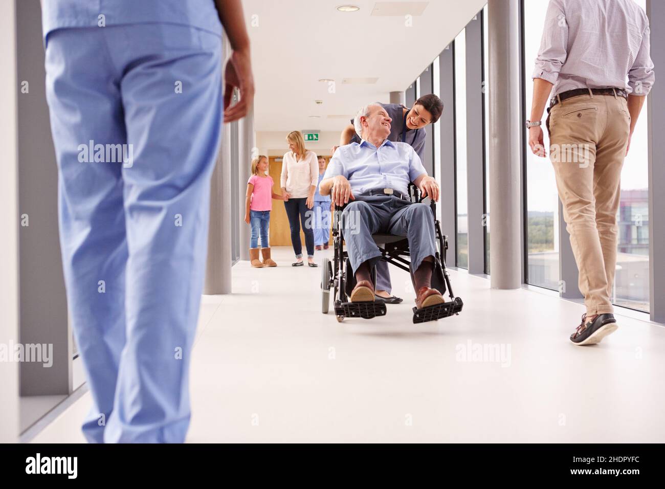 patient, nurse, wheelchair, patients, nurses, wheelchairs Stock Photo