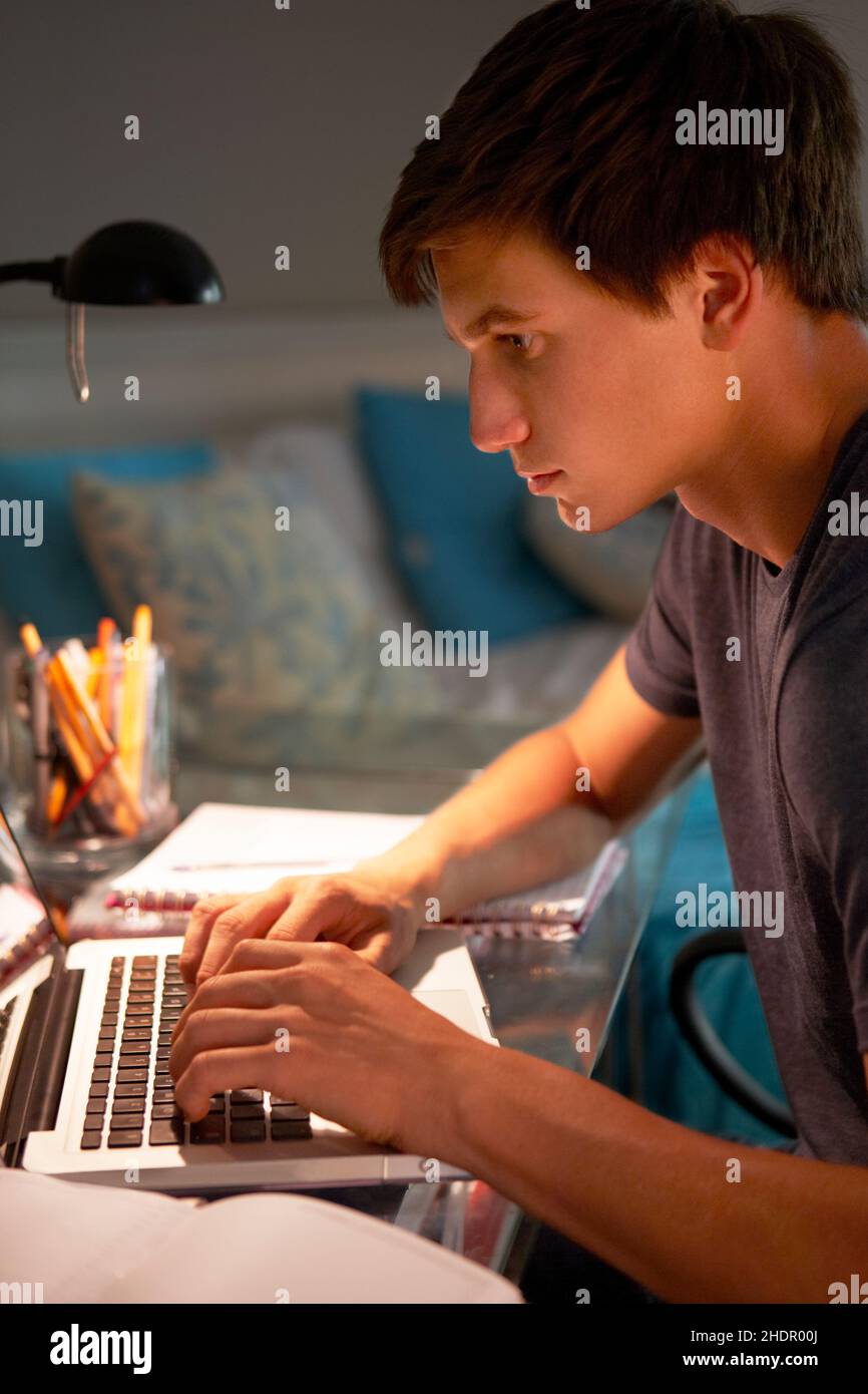 Teen teens teenager teenagers laptop hi-res stock photography and ...