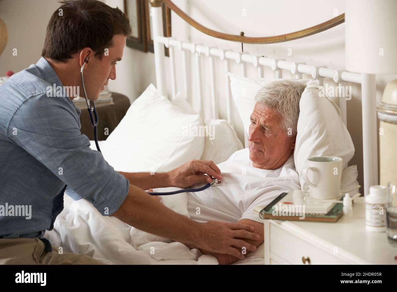 doctor, examination, home visit, doctors, procedure Stock Photo Alamy