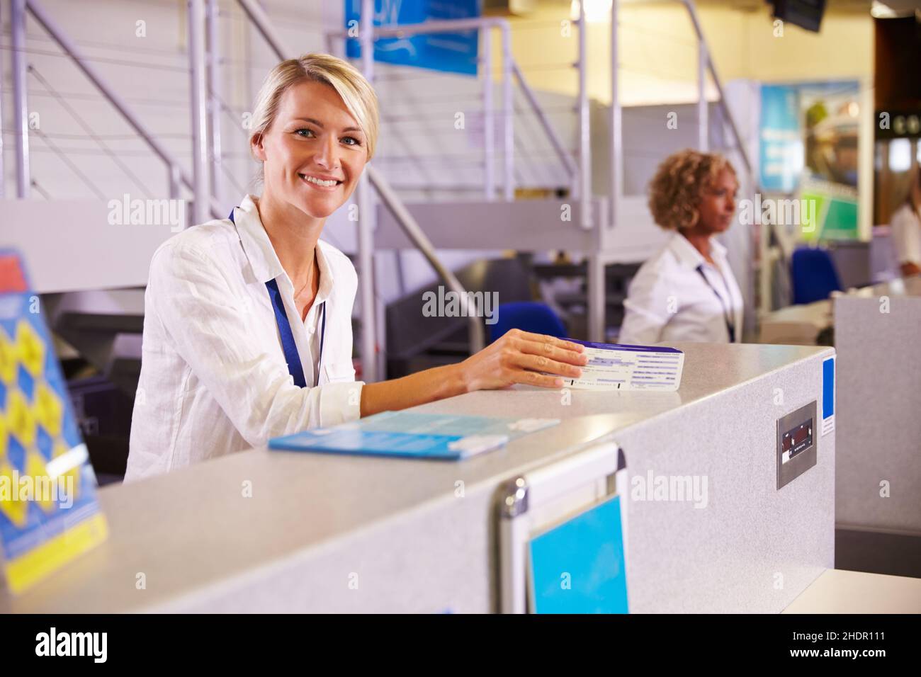 airport, staff, ticket, check in, airports, staffs, checkins Stock