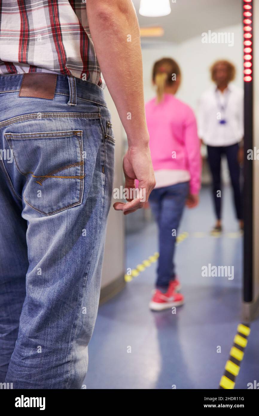 airport, metal detector, security controll, airports, metal detectors