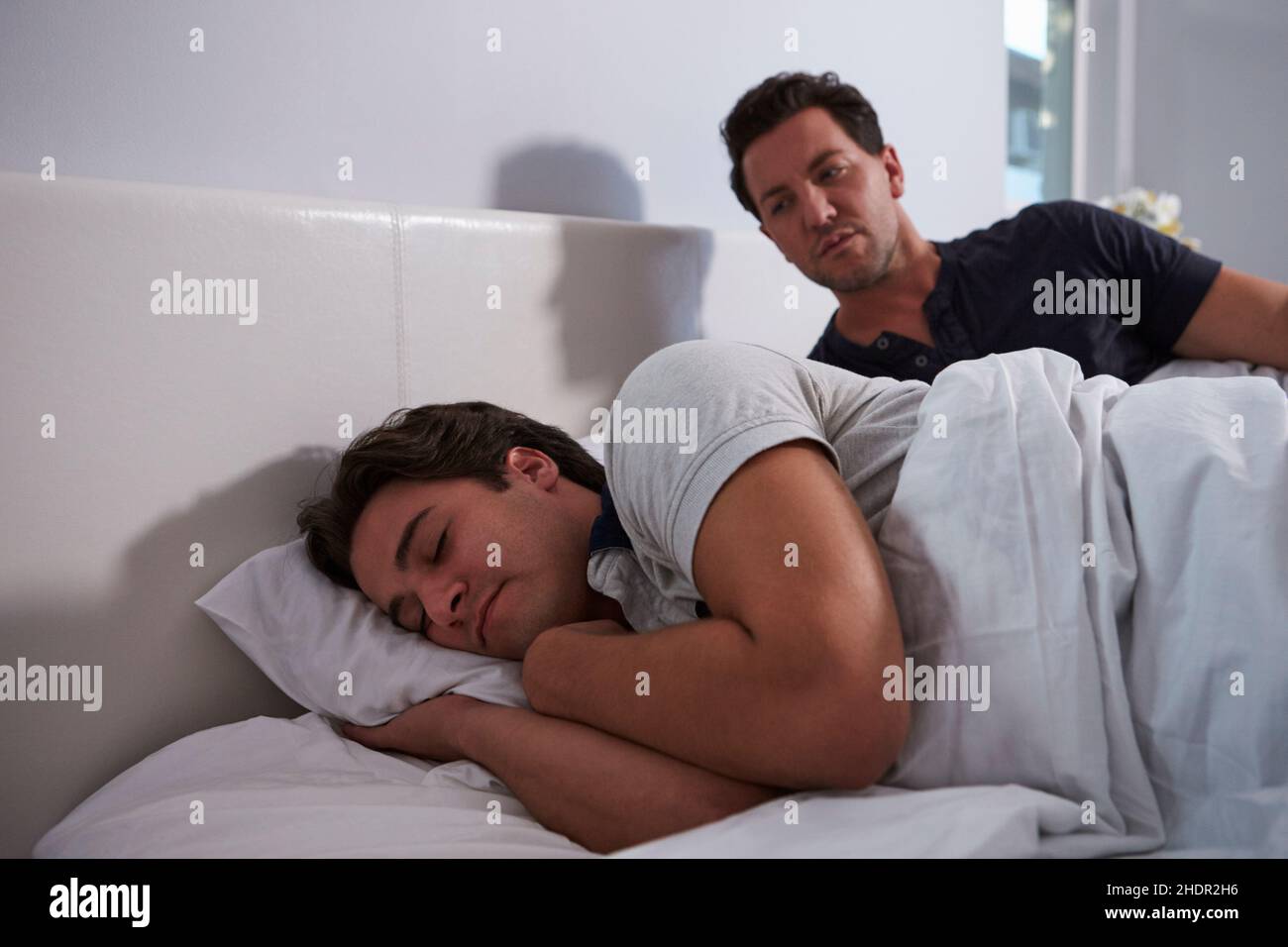 couple, distrust, homosexual, insomnia, pairs, distrusts, gay, homosexuals, lgbt, insomnias Stock Photo