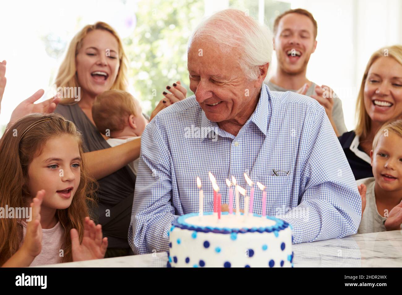 grandfather, birthday, familiy celebration, grandfathers, birthdays, familiy celebrations Stock Photo
