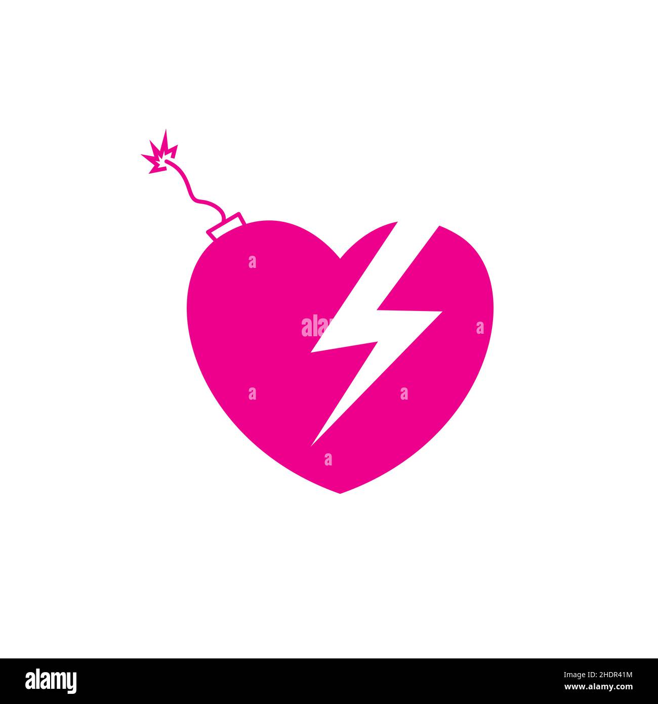 pink heart explode logo design vector graphic symbol icon illustration ...