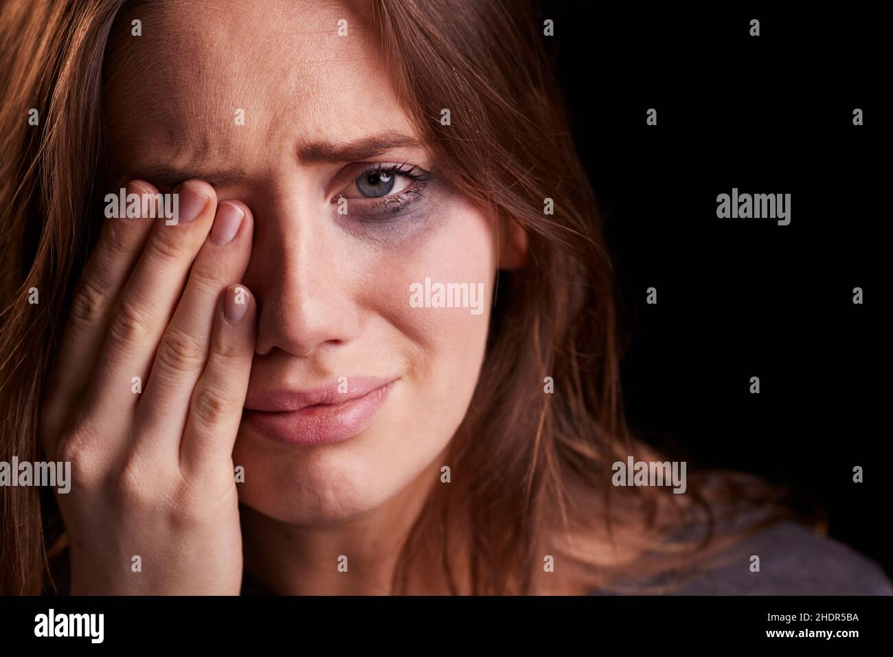 young woman, crying, smudged, mascara, girl, girls, woman, young women, cry, smudgeds, mascaras
