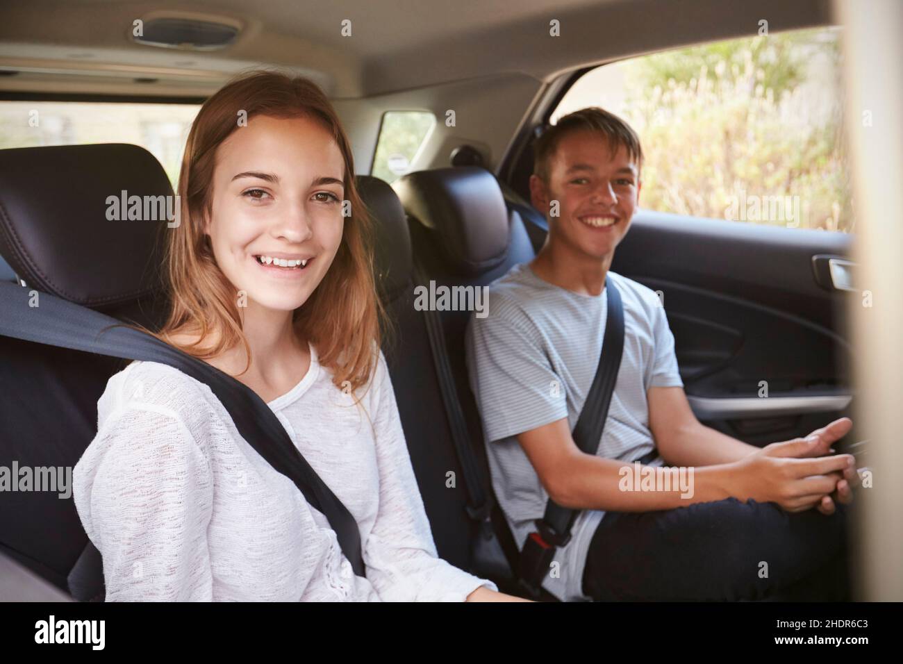 car trip, seat belt, siblings, family outing, back seat, car journey