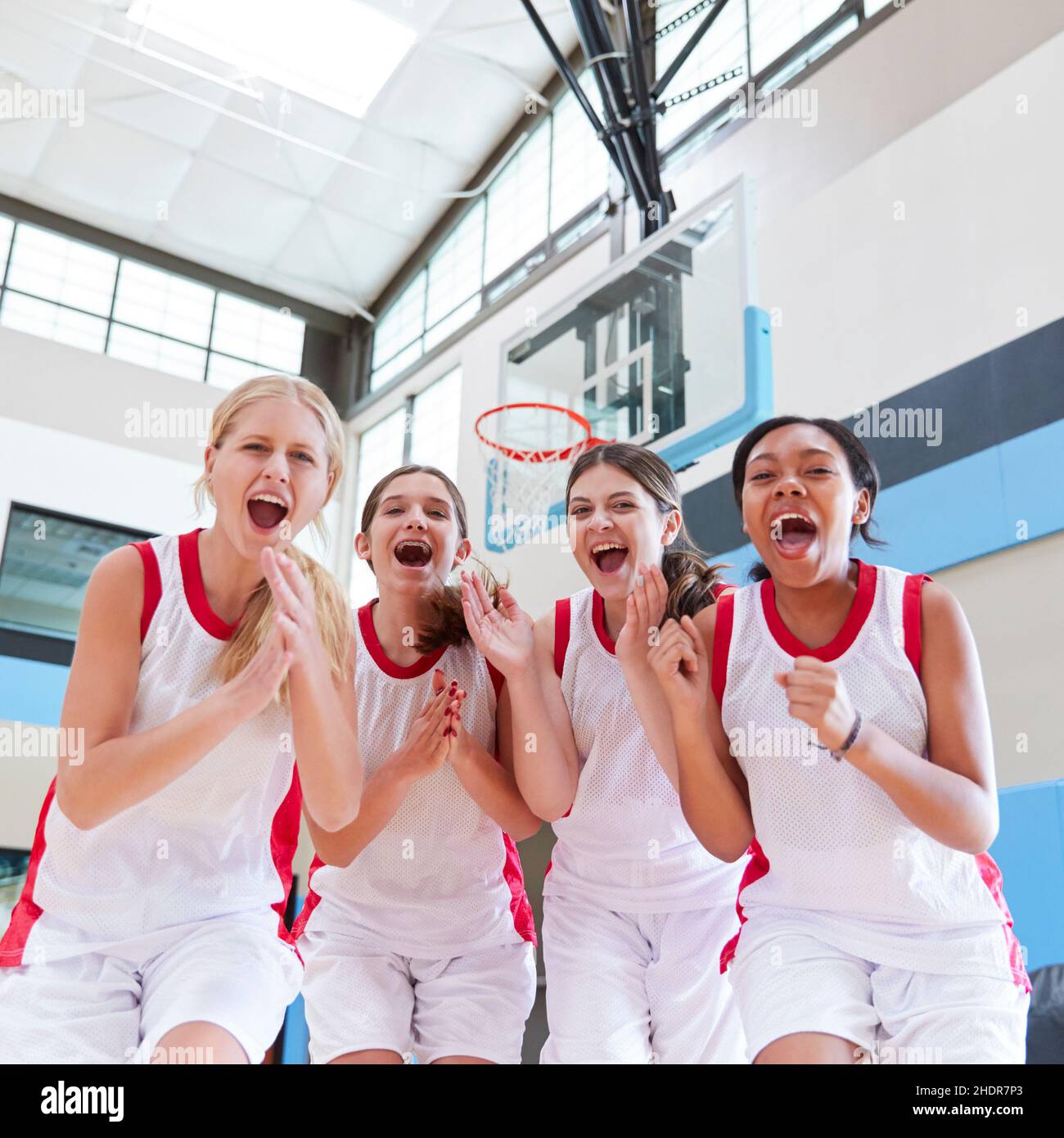 team, basketball, cheering, teams, basketballs Stock Photo Alamy