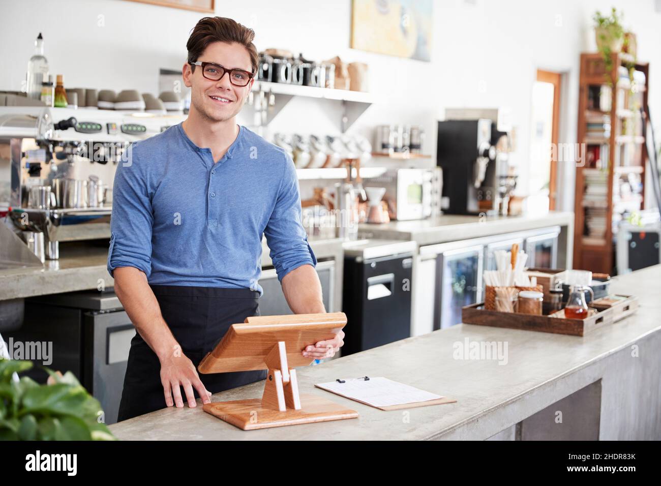 cafe, owner, cafes, owners Stock Photo Alamy