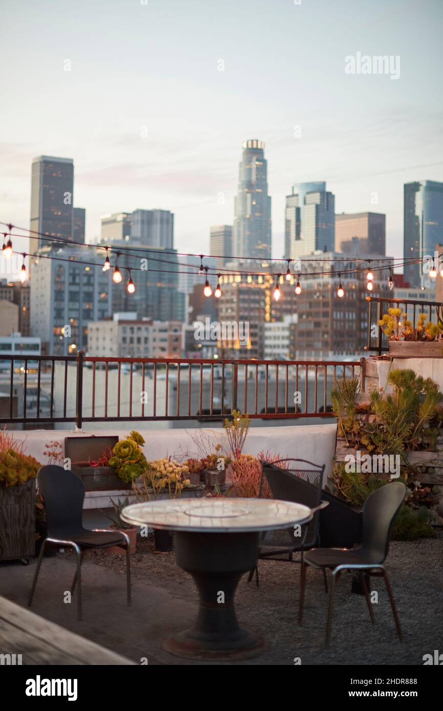 los angeles, rooftop, rooftops Stock Photo Alamy