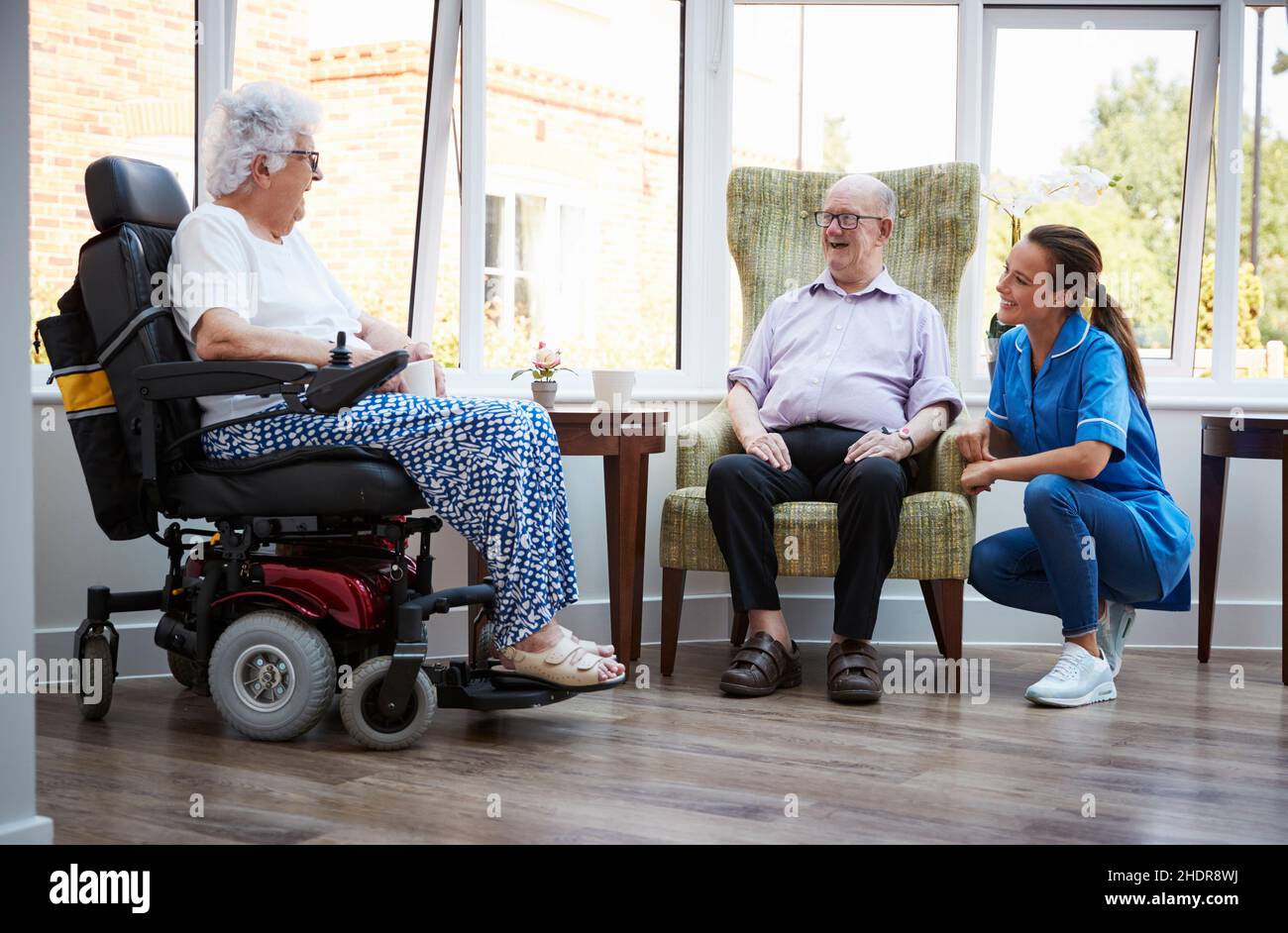 communication, assisted living, communications Stock Photo