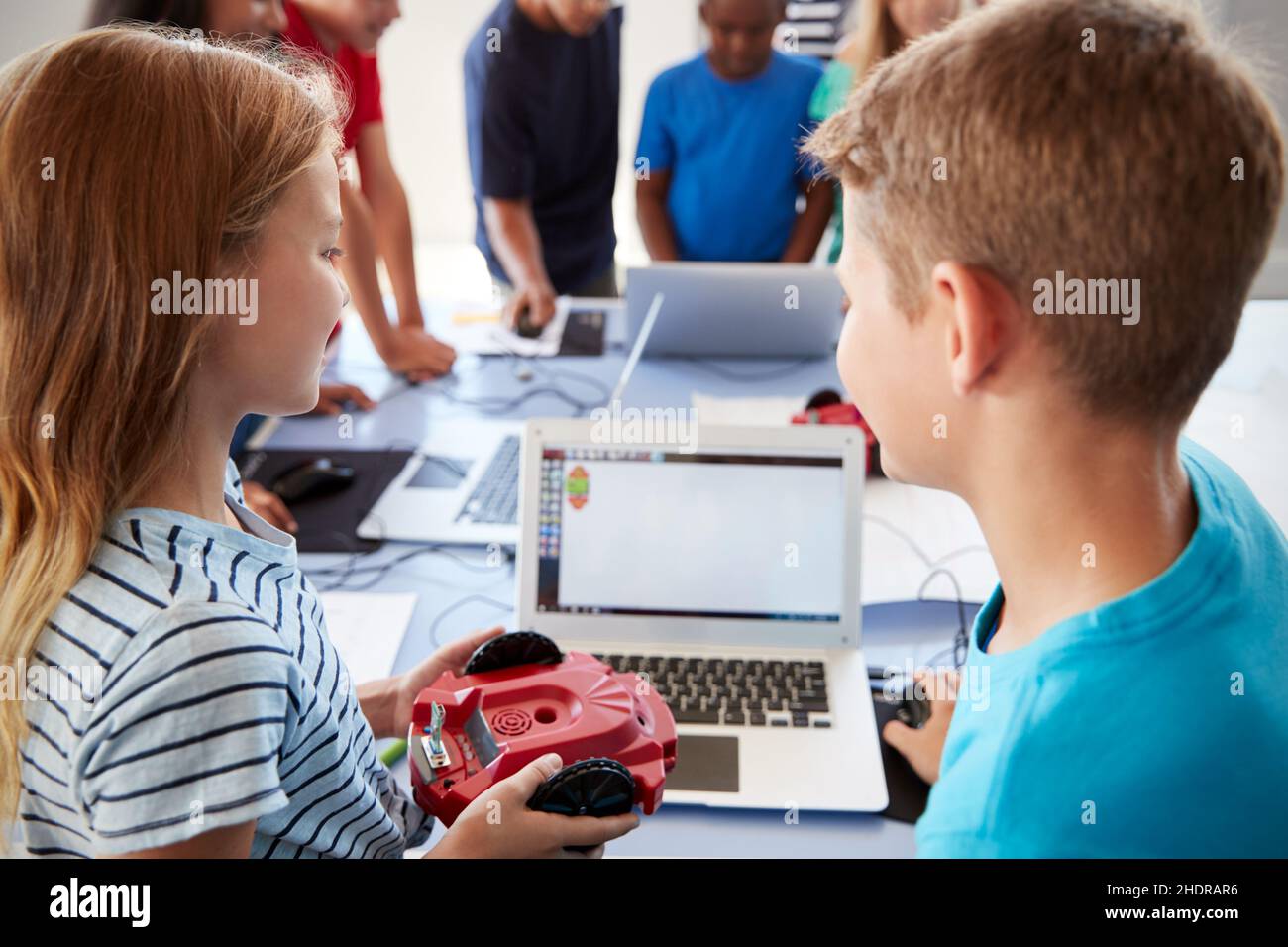 pupils, programming, school childrens Stock Photo