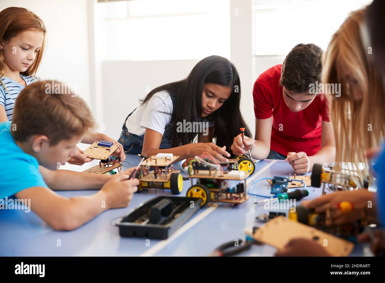 pupils, concentrated, school childrens, concentrateds Stock Photo